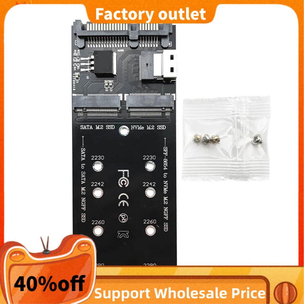 Bộ chuyển đổi SSD M2 M.2 Ngff SSD sang + M2 NVME SSD sang SFF-8654 Bộ chuyển đổi sang thẻ mở rộng M2