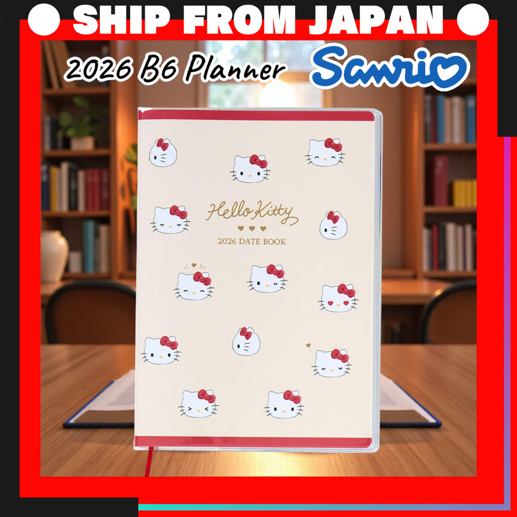 Sanrio Hello Kitty 2026 B6 Datebook Planner – October Start, Diary & Schedule Book