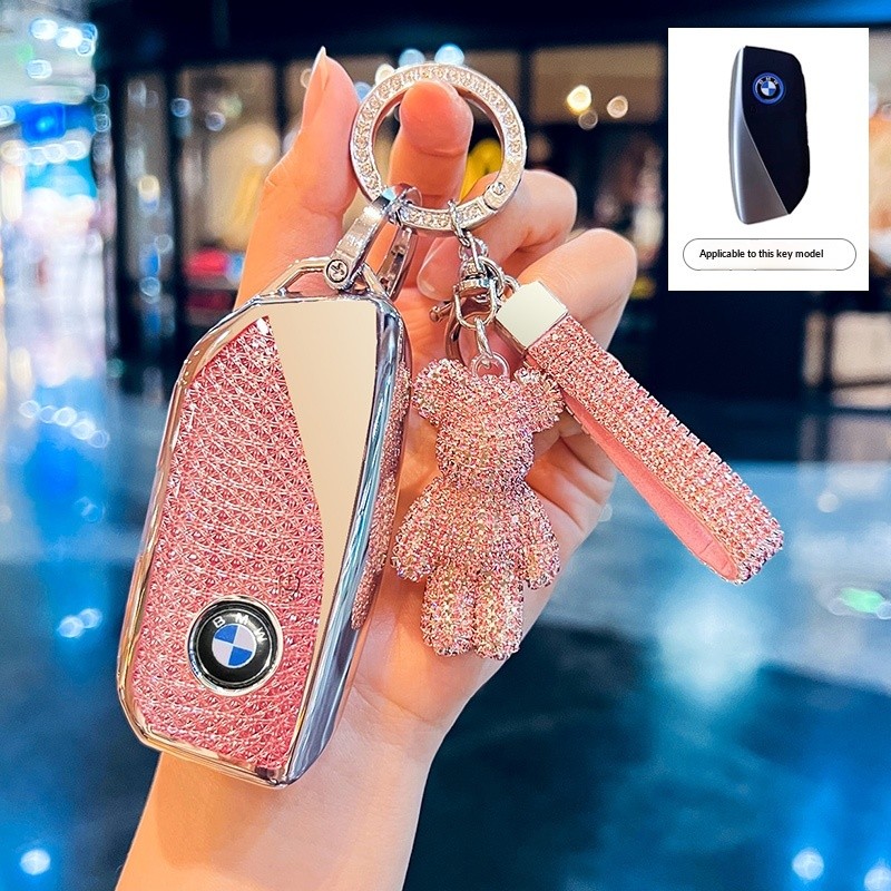Trend Mall Dành Cho Xe BMW TPU Từ Xa Chìa Khóa Móc Khóa Bảo Vệ Cho Xe BMW M60 / iX1 / iX2 / iX3 / XM