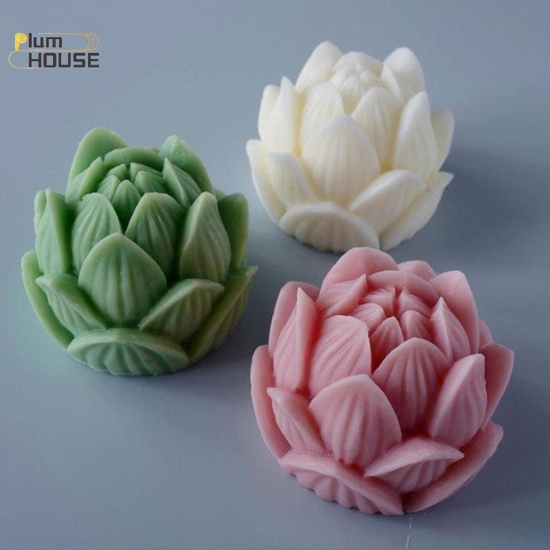 Nến Thơm và Khuôn Silicon Hình Hoa Sen 3D - DIY Việt Nam