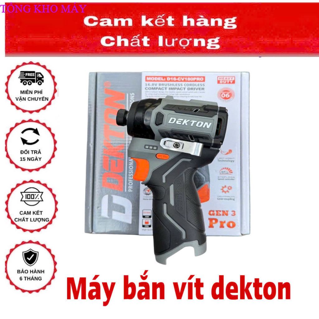 D16-CV180PRO  / CHUYÊN VÍT BÚA GEN 3 PRO 16.8V PiN Chọt DEKTON……. Kho Máy XX