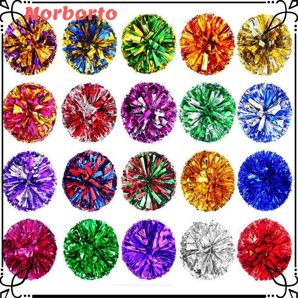 NORBORTO Cổ Vũ Bóng Cổ Vũ Nhẫn Phong Cách Cạnh Tranh Hoa Tay Cầm Đôi Lỗ Khiêu Vũ Trang Trí Tiệc