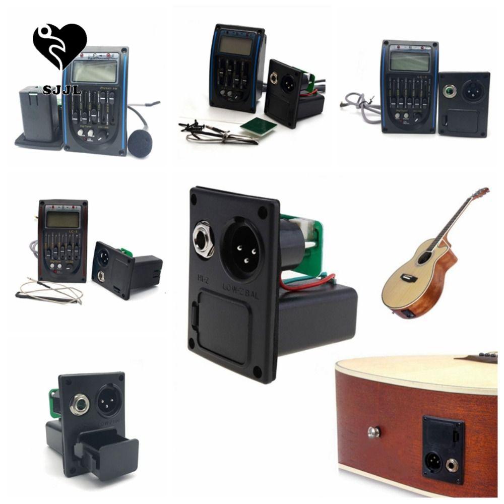 SJJL Band Acoustic Guitar Preamp, EQ Equalizer EQ Preamp Guitar Tuner System, Preamp EQ Digital Blen