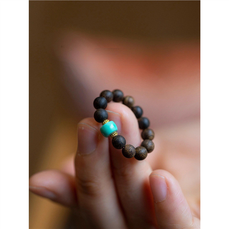 [Jinsui Baoge Flagship Store] Qinan Jiufen Shen Ring Xiaomi Beads Trầm hương Zakiram Vòng may mắn Ng