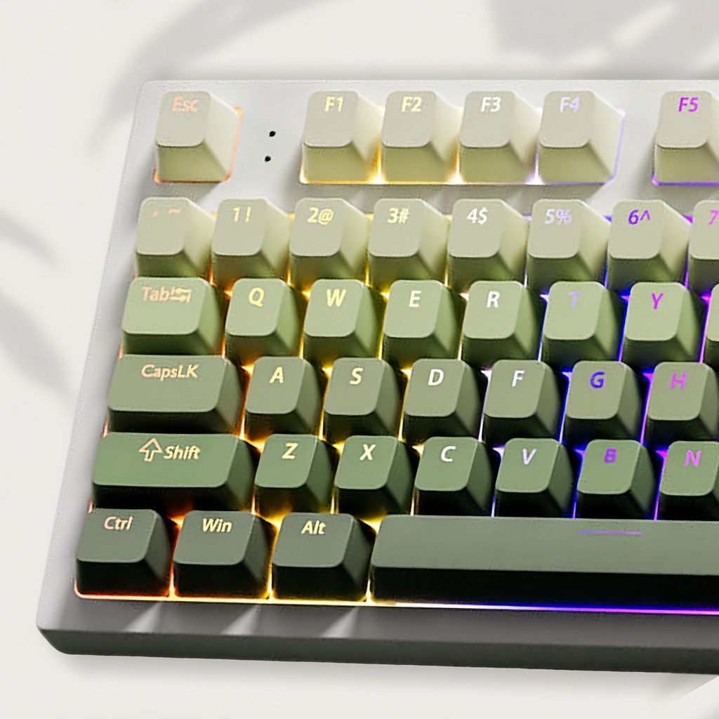 Green Grape Cherry Profile RGB Backlit PBT Double Shot Keycaps cho MX Switch Bàn phím cơ