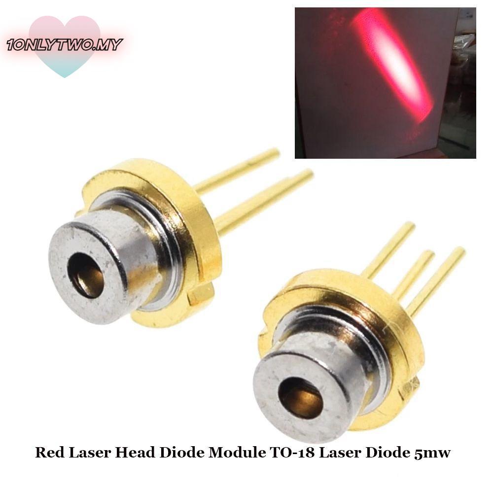 1ONLYTWO 1 / 2 / 5 / 10 Đầu Laser Đỏ 5MW 650nm 2.2V 5mw TO-18 Diode Laser