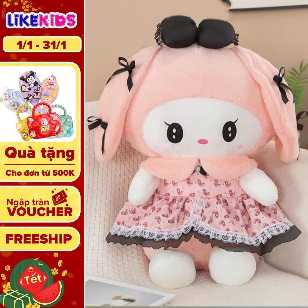 GẤU bông cho bé gái kiểu dáng HỒNG MELO - LikeKids