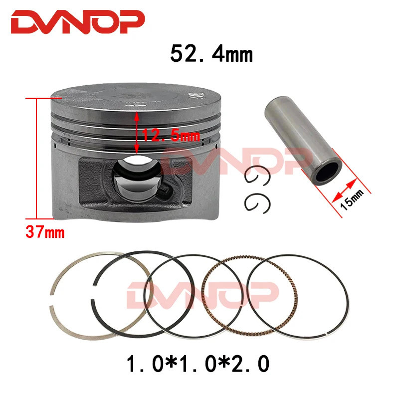 Động Cơ Xe Máy Bộ Piston Bộ 52.4mm Cho Yamaha ZUMA125 YW125 BWS125 Nxc Cygnus X 125