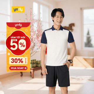    Áo Polo Nam YODY Ponte Roma phối màu vai trẻ trung mềm mại thoáng mát BST 2025 MAPO25S039 