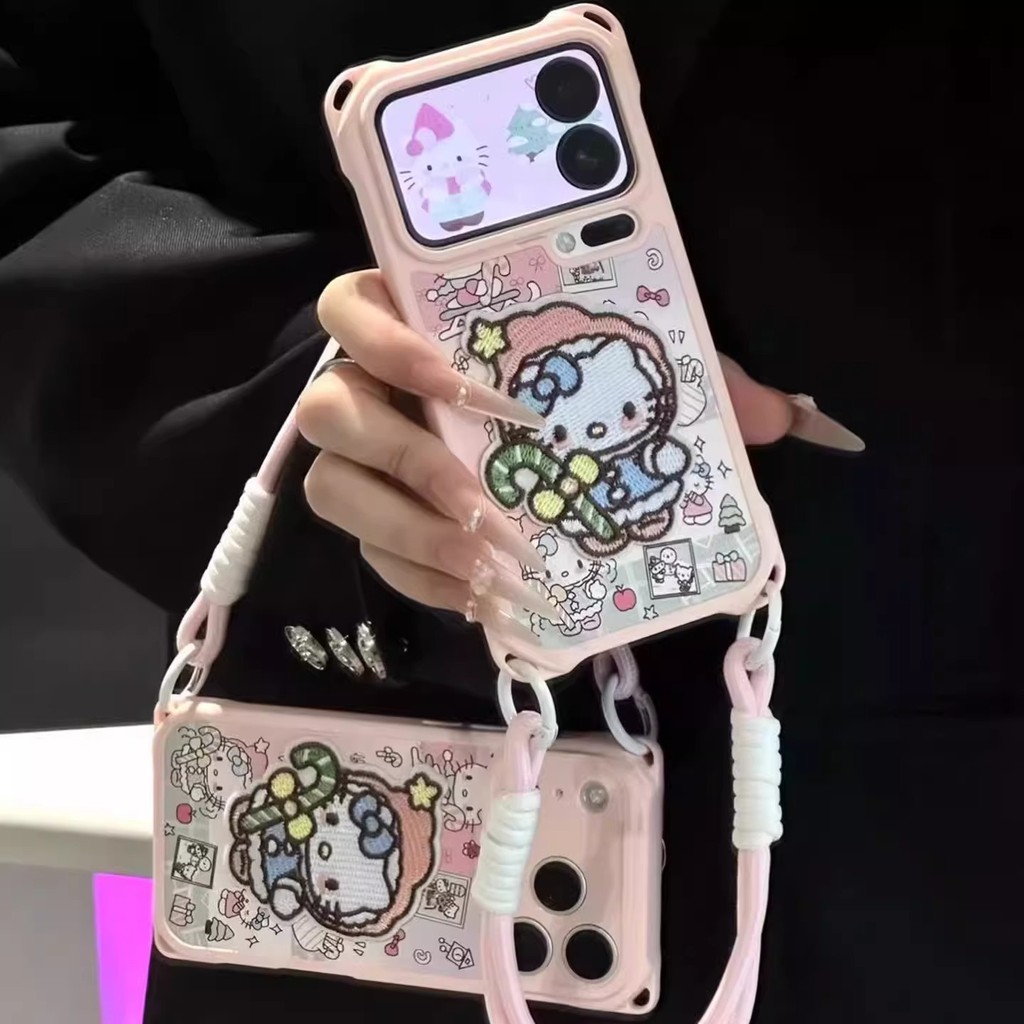 Thêu Magic KT Thích Hợp Cho 17 Vỏ Điện Thoại iPhone16 / 15PROMAXp80 Dây Đeo chéo