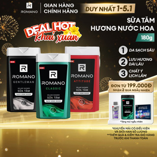  Sữa tắm nam Romano hương nước hoa 180g 