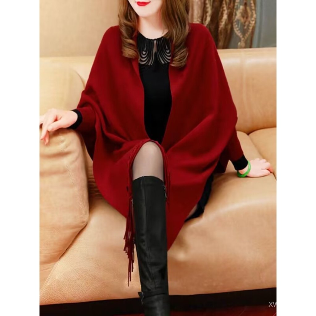 Áo Khoác Tay Cashmere Double Layer Phù Hợp Mùa Thu Đông - Màu Sẫm