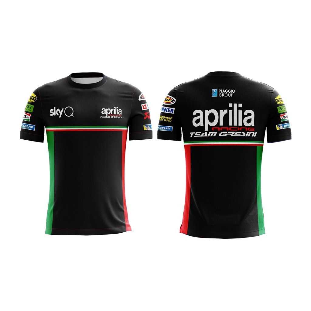 Áo thun thể thao đua xe Aprilia Racing Team