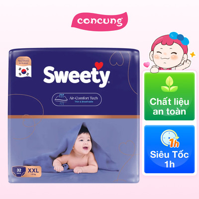 Combo 3 Tã quần Sweety cỡ XXL 32 miếng
