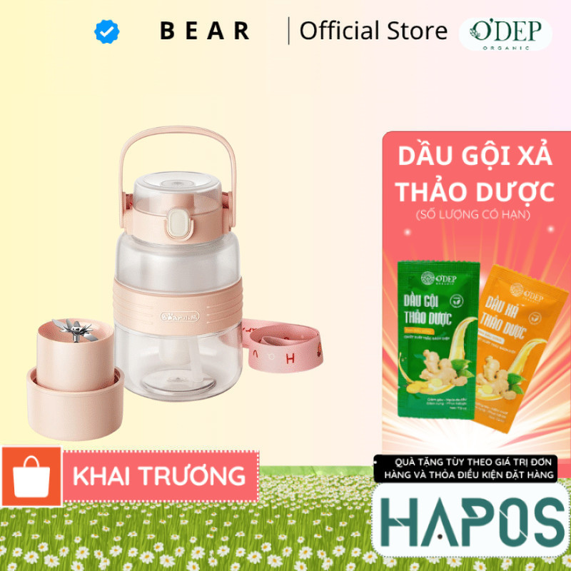 Máy xay sinh tố cầm tay Bear LLJ-P10X5, Hàng chính hãng - HAPOS HEL