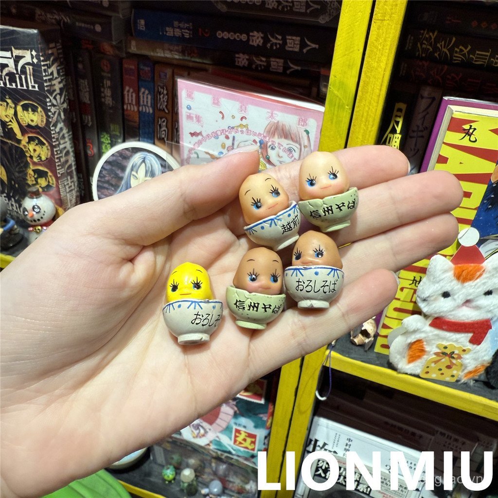 Nhật Bản Trung Cổ Kewpie Kewpie Kewpie Kewpie Búp Bê Ii Quạt Bát Nhỏ Đồ Trang Trí Bộ Sưu Tập Đồ Chơi