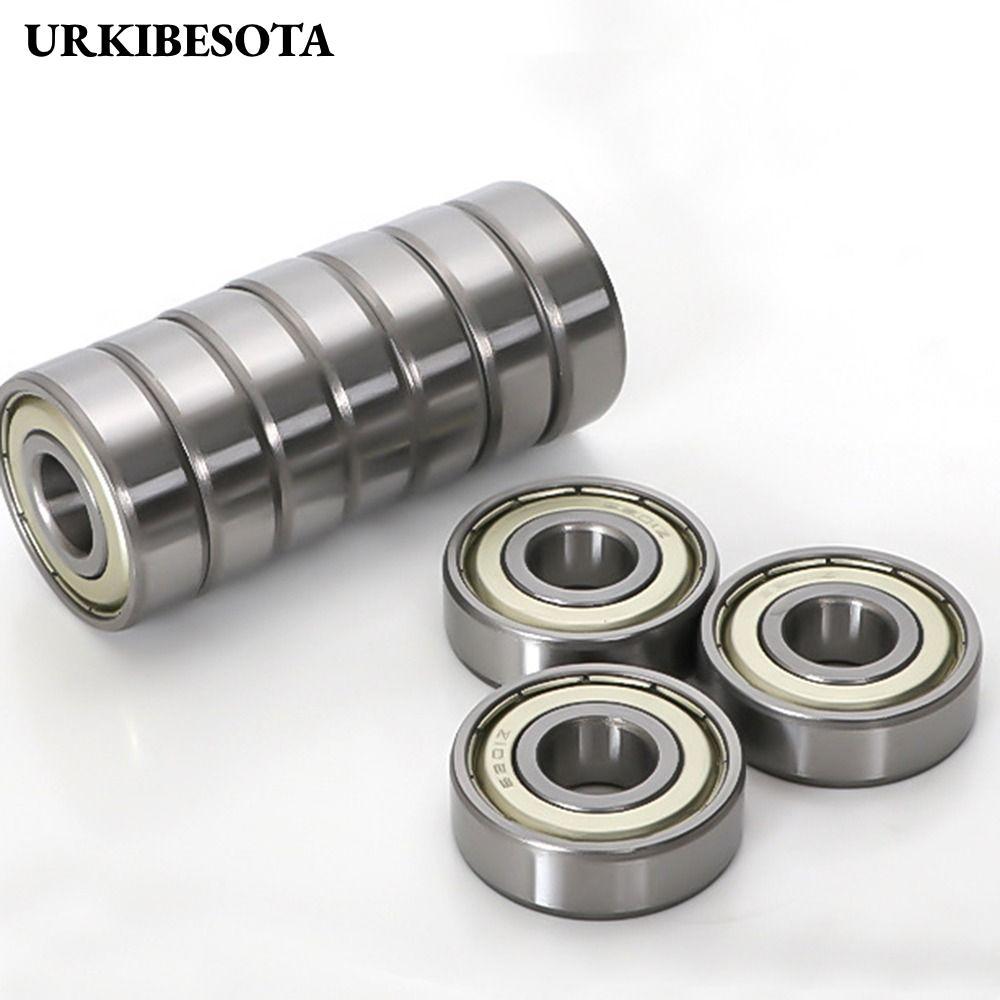 URKIBESOTA 10 Vòng bi kín đôi, Vòng bi bi rãnh sâu 6mm x 19mm x 6mm, độ ồn thấp được bôi trơn trước 