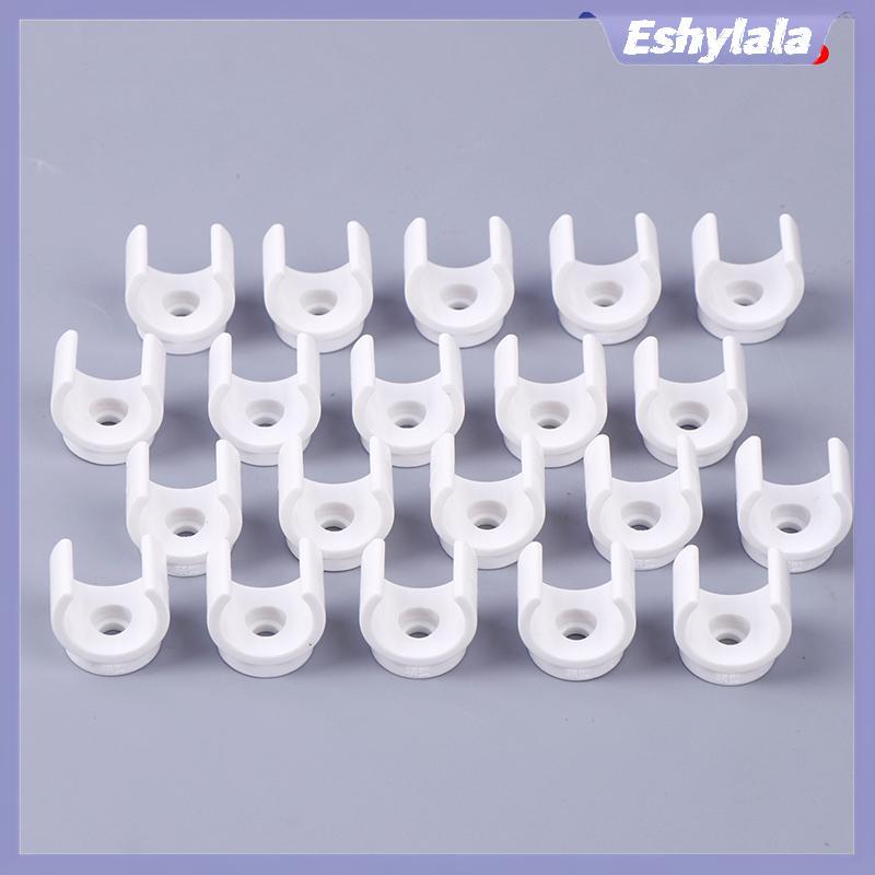 Eshylala 20 Chiếc 20 Mm PVC Kẹp Nước Kẹp Đầu Nối Phù Hợp Cho 0.5 / 0.79 Inch OD Khay TV Ống Móc Treo