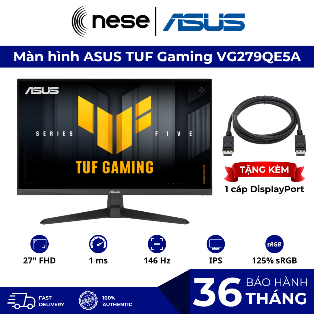 Màn hình gaming ASUS TUF VG279QE5A 27 inch Full HD 146Hz IPS Adaptive Sync - Hàng Chính Hãng