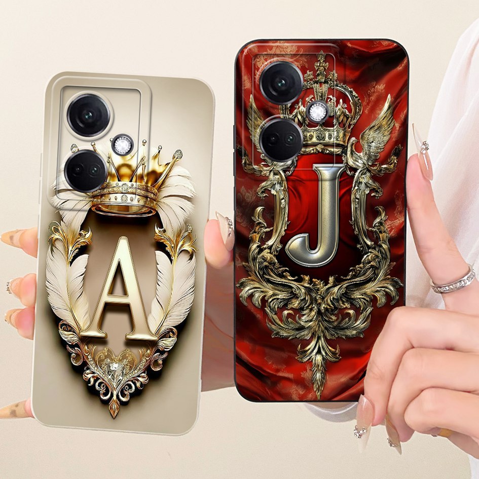 Dành Cho OnePlus Nord CE3 Vỏ CPH2569 Thời Trang Ban Đầu Chữ Cái Vương Miện Silicon Mềm Chống Sốc Cho