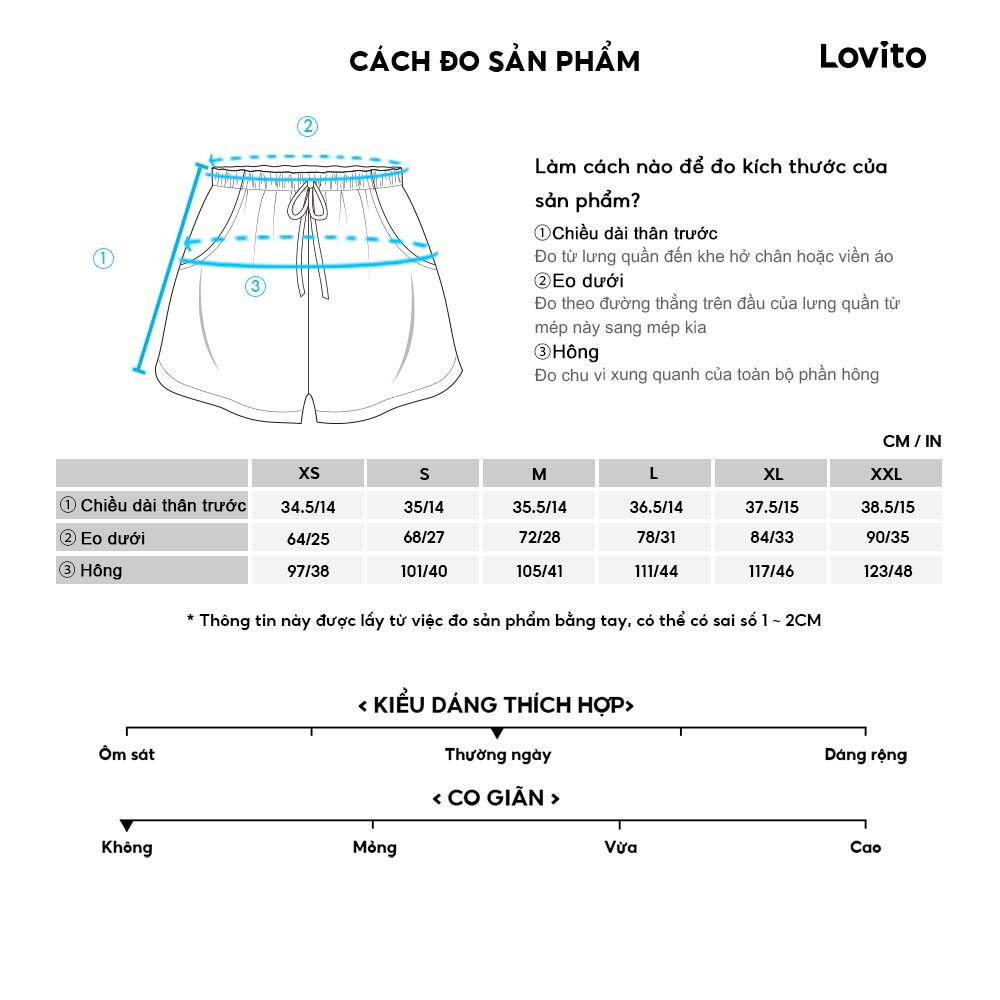 Lovito Quần short Denim thêu ngắn túi mùa hè / xuân giản dị dành cho nữ L125AD221 | BigBuy360 - bigbuy360.vn