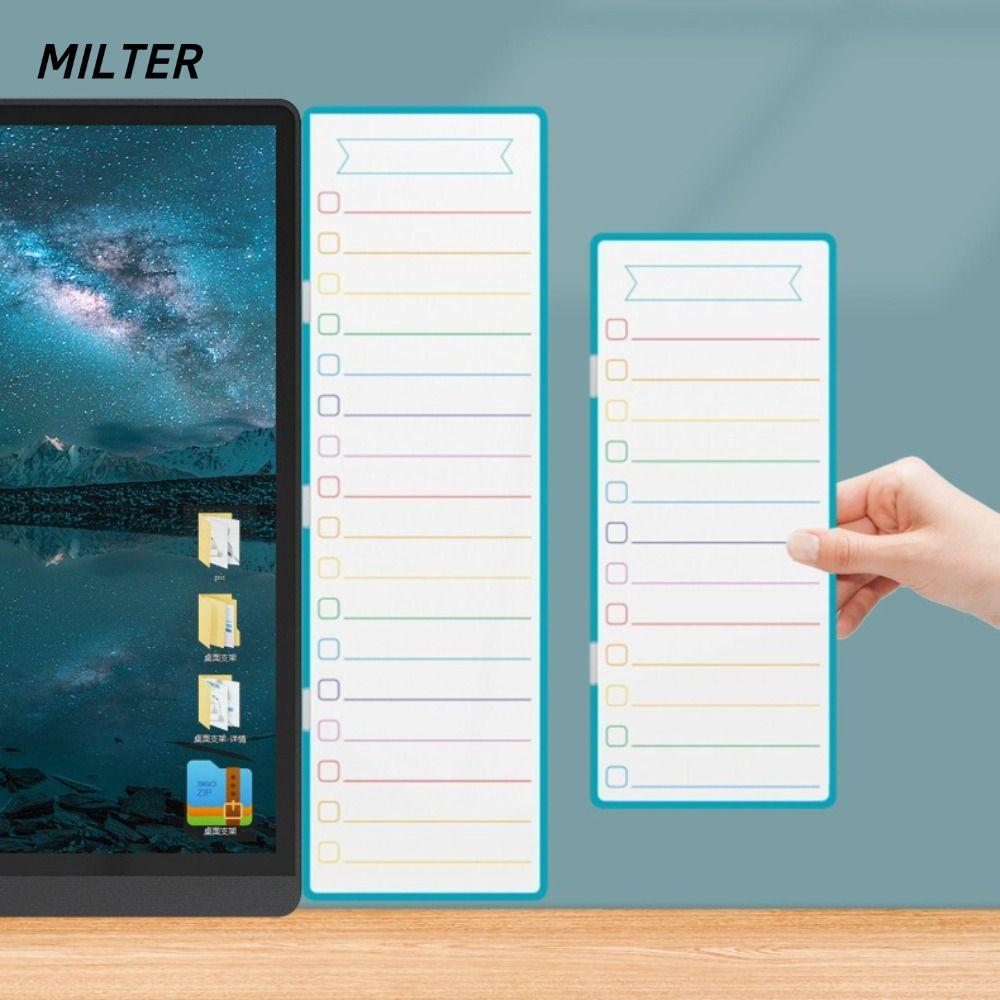 Bảng tin màn hình MILTER, Bảng sơn nướng Bề mặt bảng trắng Giá đỡ ghi chú dính, Bảng ghi nhớ màn hìn