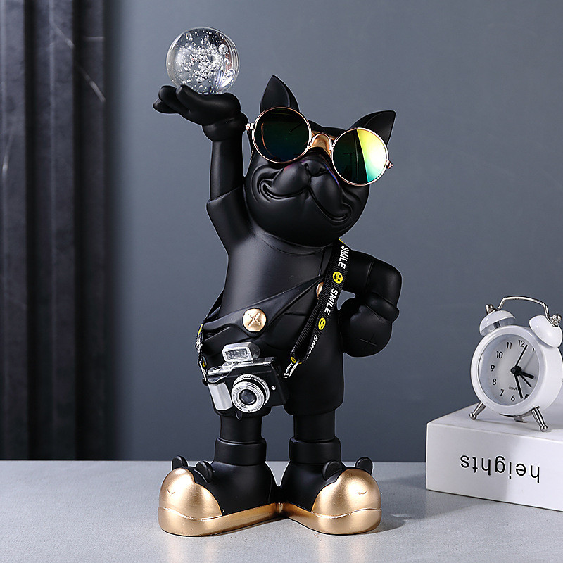 Camera Du Lịch Chó Pháp Bulldog Trang Trí Bắc Âu Nhà Phòng Khách Học Tân Gia Trang Trí Quà Tặng