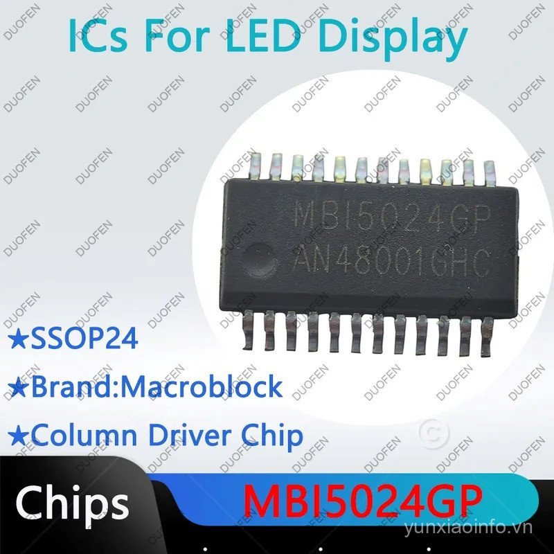 MBI5024GP, MBI5124GP, MBI5024GF, MBI5153GP, MBI5253GP, JXI5020GP, MBI5268GP, chip điều khiển cột cho
