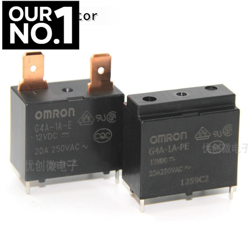 Rơ Le G4A-1A-PE E-CN-5V 12V 24VDC DC5V12V24V 4 feet 20A