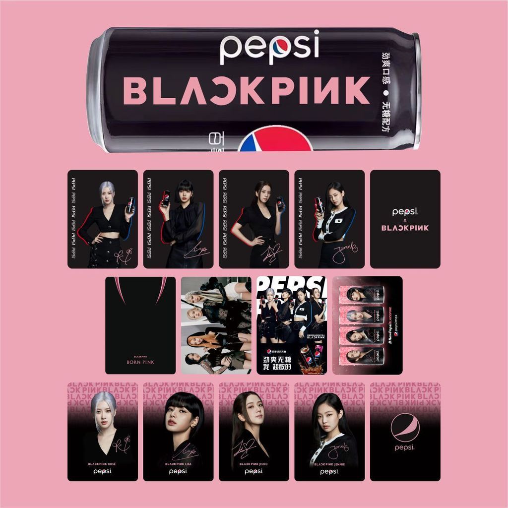 Phiên bản chữ ký màu hồng BLACKPINK Pepsi cùng loại hộp quà tặng không đường