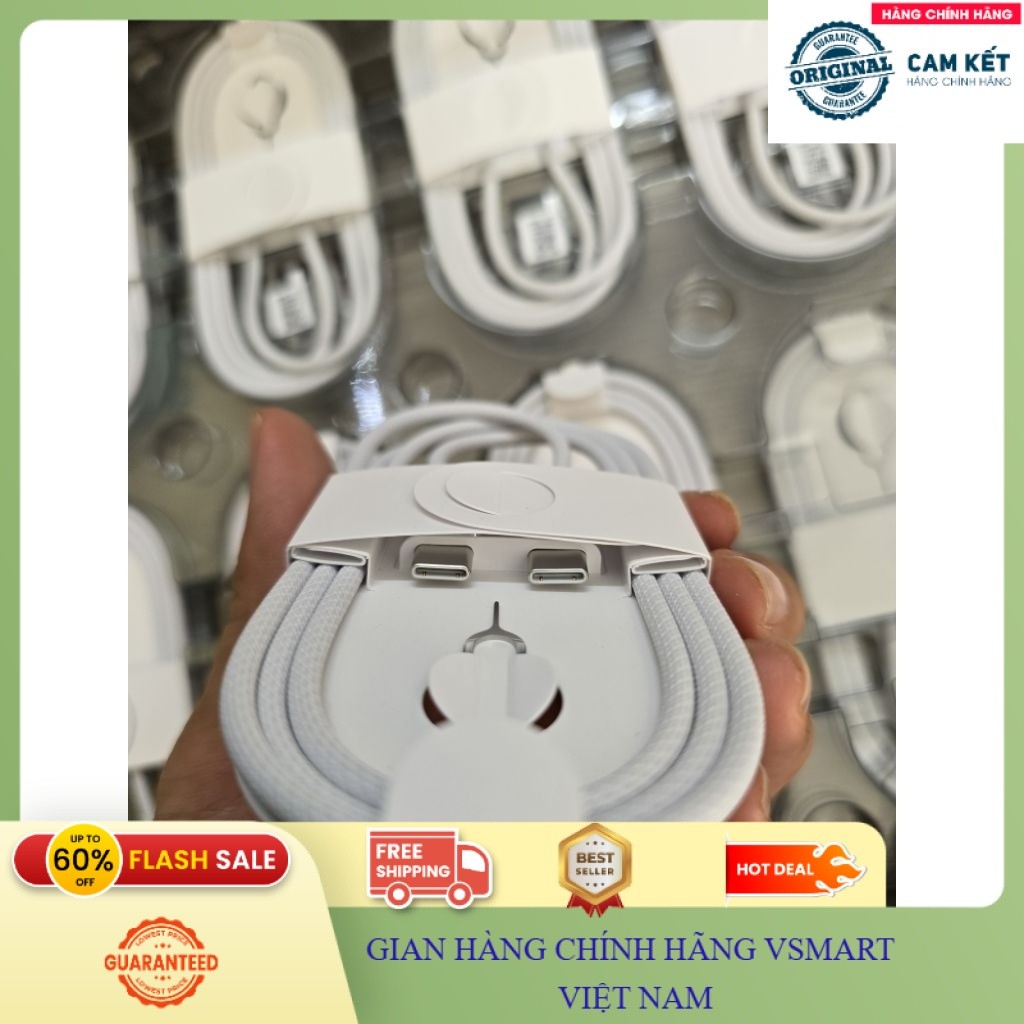 Cap sạc 15 và 16 type C to type C Zin New Chính Hãng Cam Kết 100% hỗ trợ sạc nhanh 45W