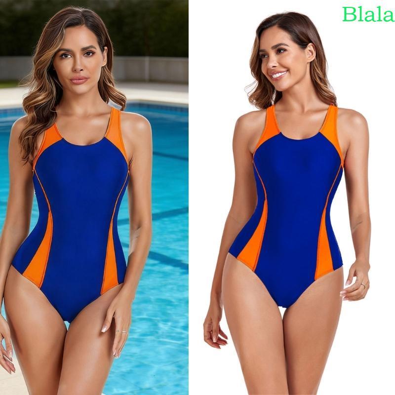 Women 1  Sleeveless Swimsuit with Briefs Athletic Swimwears for Beach