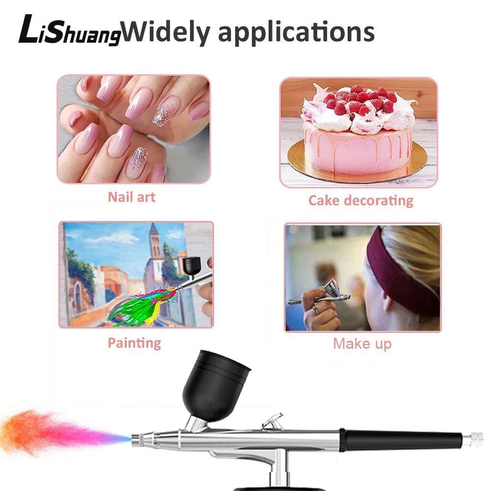 LISHUANG Oxy Injector, Air Paint Makeup Tool Nail Art Paint Airbrush, Bền Hình Xăm Tranh Sơn Bánh Cầ