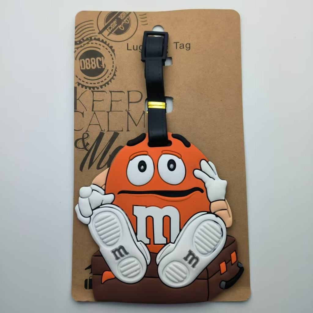 KFSN Travel Essential Boarding Pass Phiên bản Q Chocolate Cartoon MM Bean Thẻ hành lý