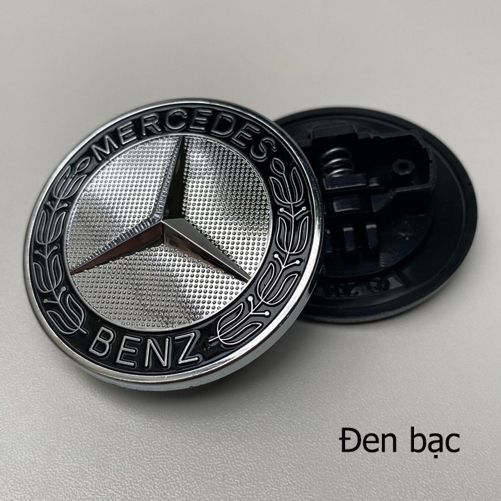 (Mercedes) Logo Nắp Capo Mercedes 55mm, có lẫy có lò xo chắc chắn. Đủ màu sắc đồng giá. Logo trước M