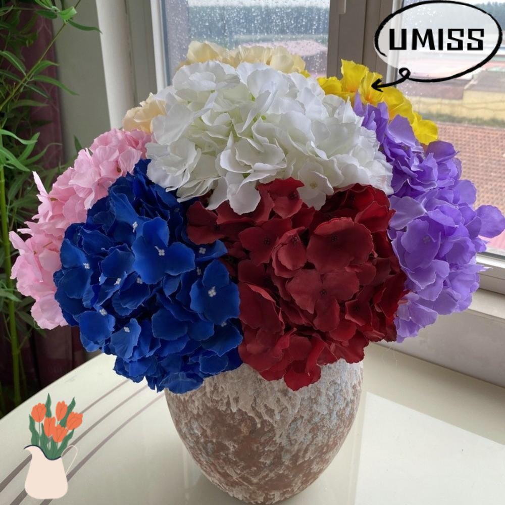Hoa nhân tạo UMISS, Vải len Thiết kế không lá Hoa cẩm tú cầu, Lnternet Người nổi tiếng Phong cách Ph