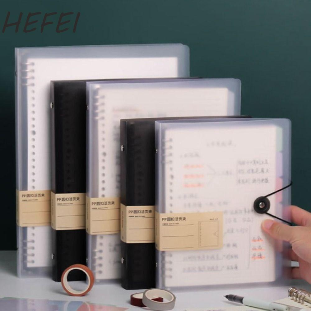 HEFEI Loose Leaf Notebook Shell, 8 lỗ DIY Binder A5 / B5 / A4 Binder Cover, File Organizer Notebook 