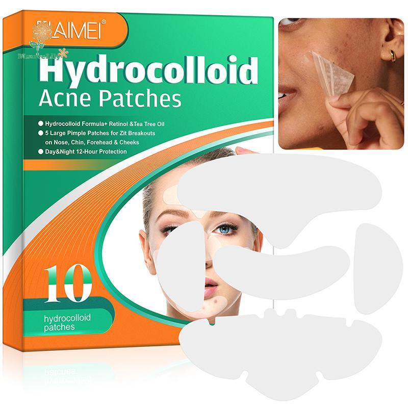 LILY 10 Cái / hộp Hydrocolloid Acne Face Patch Trán Và Cheeks Miếng Dán Mụn Cho Zit Đột Phá Trên Mũi