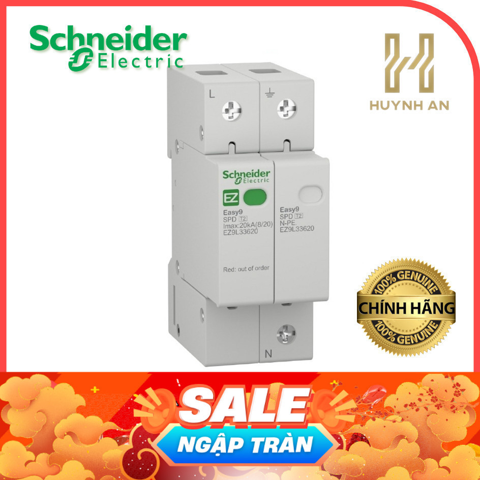 (SE) Thiết bị chống sét lan truyền dòng cắt 20kA loại 1P+N dòng Easy9 - Schneider Electric - EZ9L336