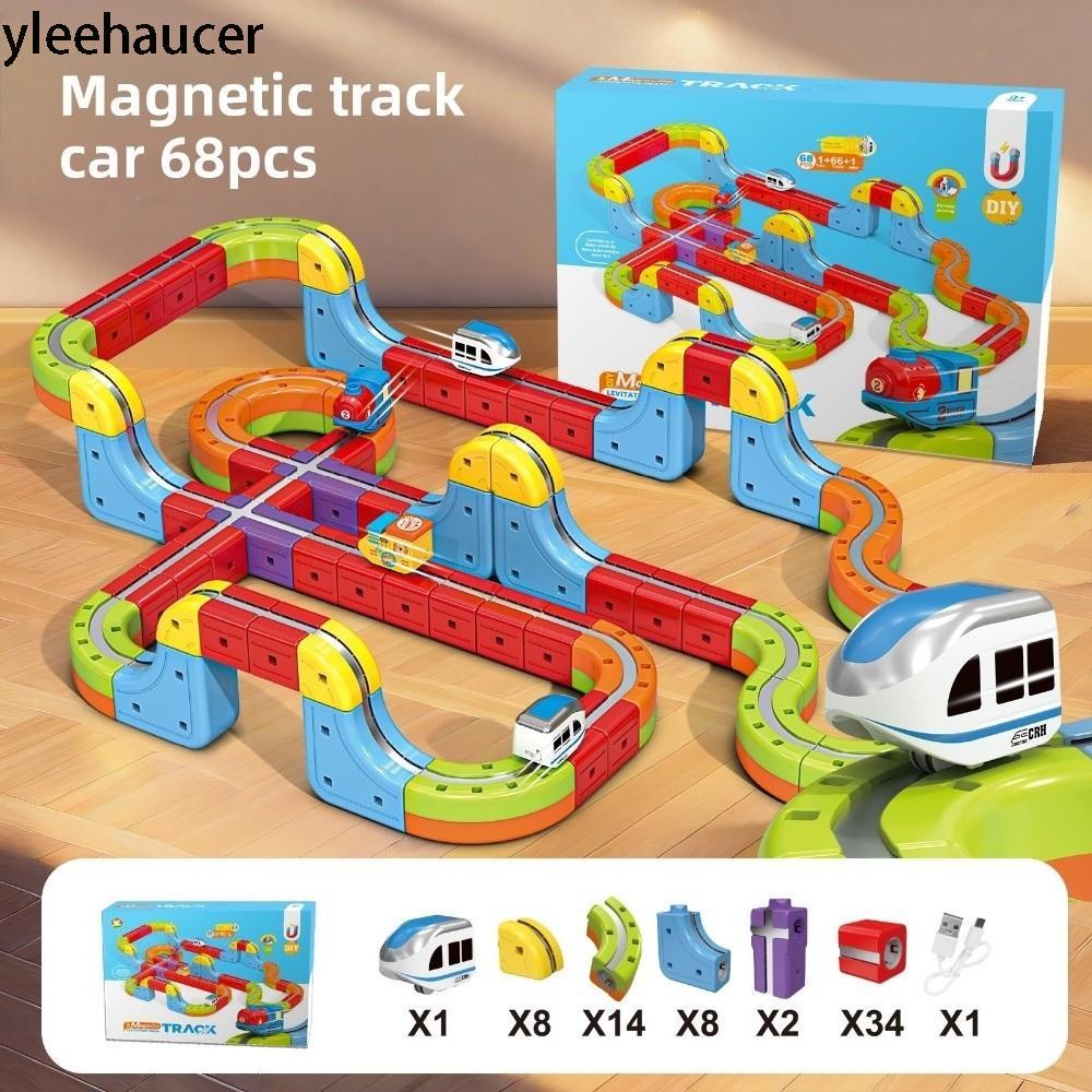 Đồ chơi xây dựng đường ray ô tô từ tính YLEEHAUCER