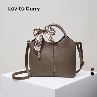 (Lovito Carry)Túi xách đeo chéo màu trơn phong cách thường ngày cho nữ LFA53169