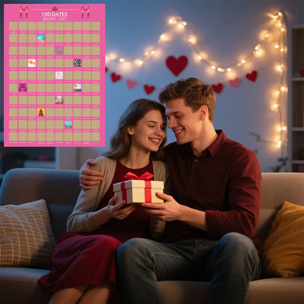 Funny Scratch-Off Poster For Couples Date Night Insteresting Scratchable Poster For Married Couples 