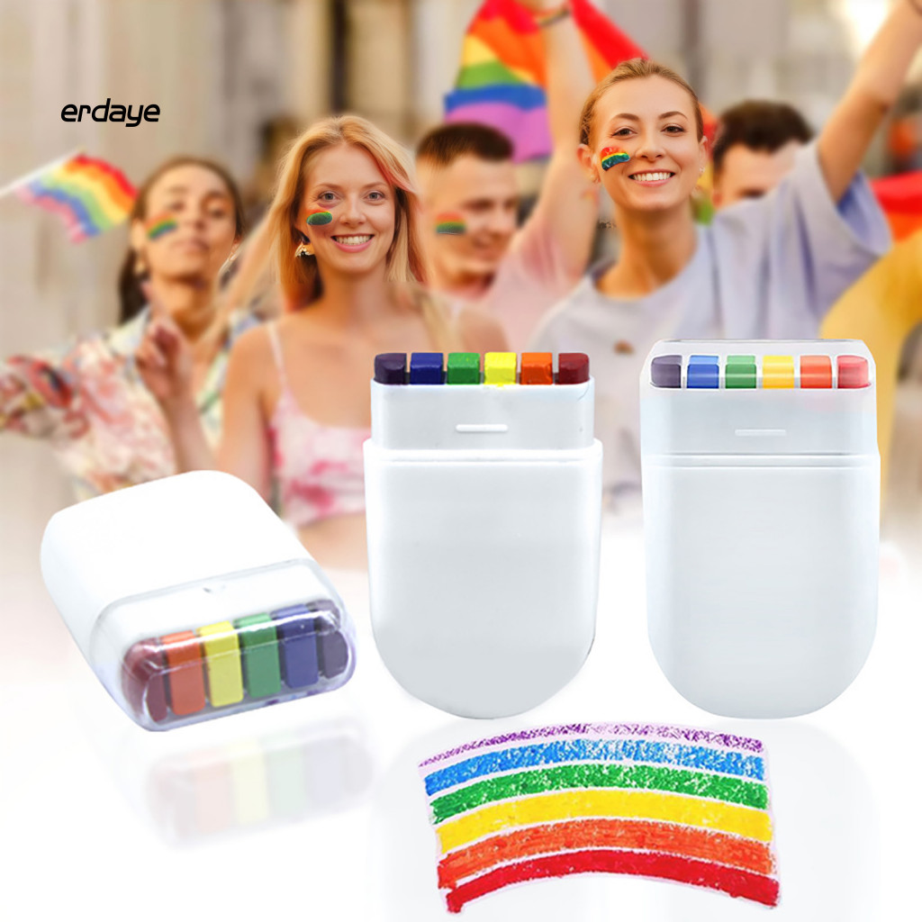 EDY- Carnival Face Paint Face Paint Face Paint dành cho trẻ em Rainbow Pride Face Paint Stick 6 màu 
