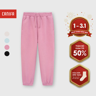  Quần nỉ unisex trẻ em CANIFA chất nỉ da cá mềm form vừa bo gấu cạp chung 3BP25W002 