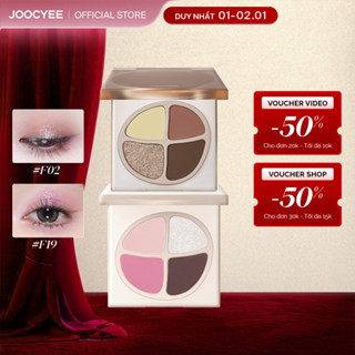  Bảng Phấn Mắt JOOCYEE 4 Ô Đa Năng Dễ Tán Tự Nhiên Mịn Màng Nhũ Sáng Tiệp Da Mỏng Nhẹ Lâu Dài Mềm Mại Bền Màu Trang Điểm Mắt Mới Chất Lượng Cao 4.3g 