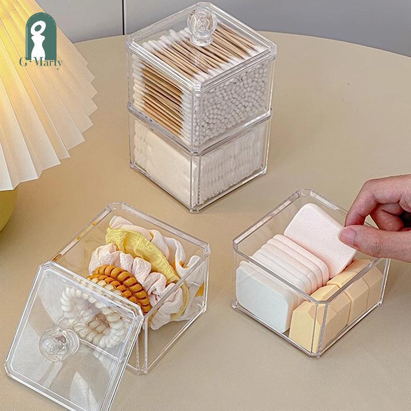 Gmarty Acrylic Makeup Cotton Pads Swabs Dispenser Sắp xếp, 60-100 chiếc KL