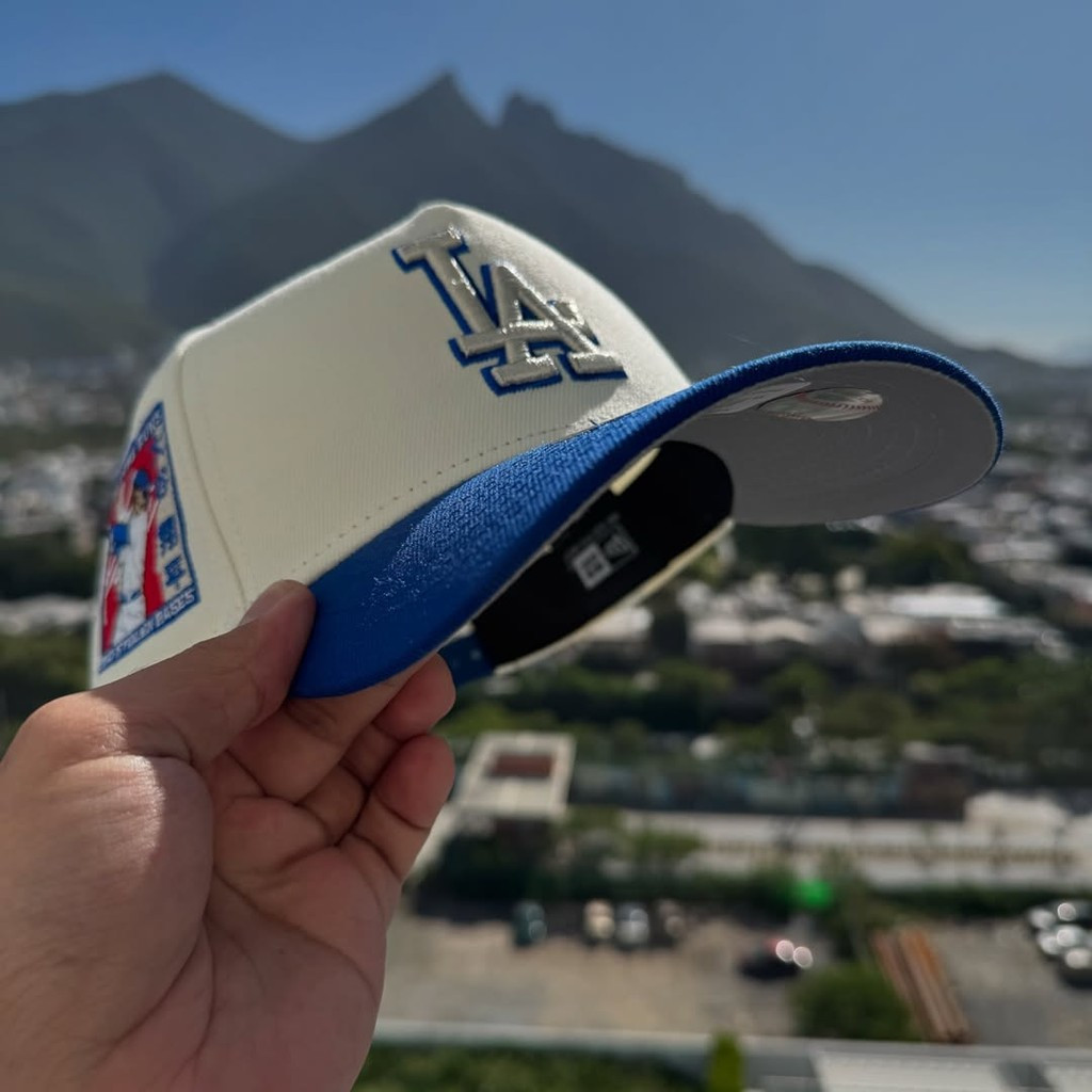Mũ Snapback Los Angeles Dodgers Ohtani Shohei, đáy xám, thêu họa tiết bên