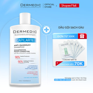  Dầu Gội Sạch Gàu Giảm Ngứa Da Đầu Dermedic Capilarte Anti Dandruff Shampoo Combating Its Cause 300ML 