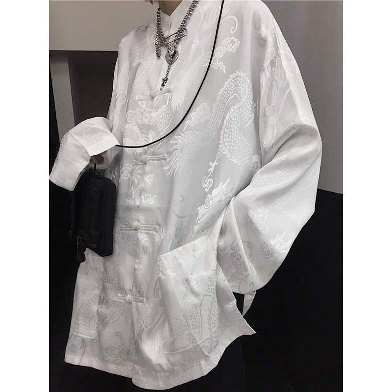 Kích thước lớn 150kg mới phong cách Trung Quốc Đường Phù hợp với dáng rộng dài tay 2Lớn size 150.00k