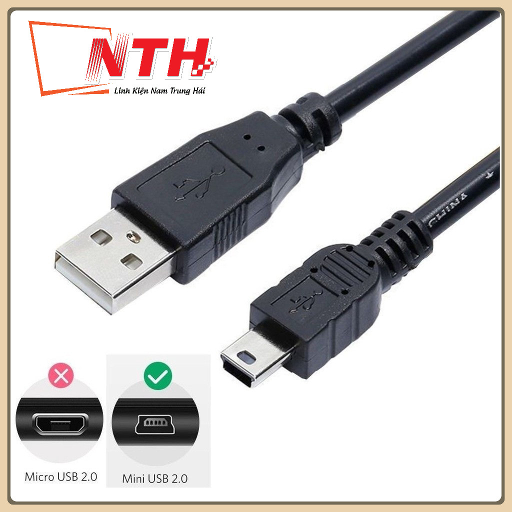 Cáp Mini USB 2.0 , Cáp Mp3 Dùng Cho Máy Ảnh - Mp3